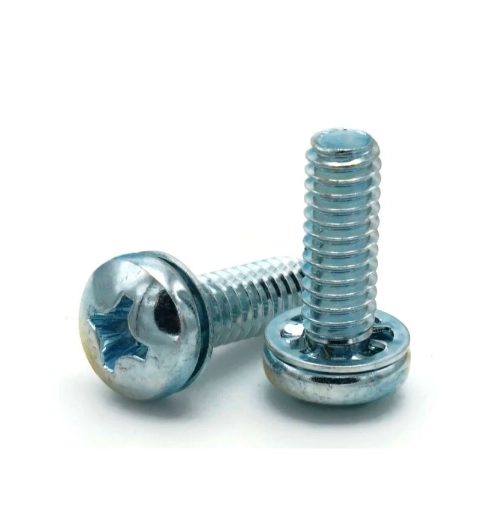 China Factory Flat Washer and Spring Washer Pan Head Machine Cross Screw Sems Screw Combined Screws 5