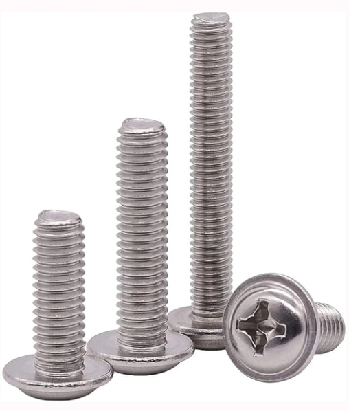 M4-0.7X20mm Pan Washer Head Phillips Machine Screws 304 Stainless Steel Metric Cross Head Screws Bolts Fastener Fully Threaded 2