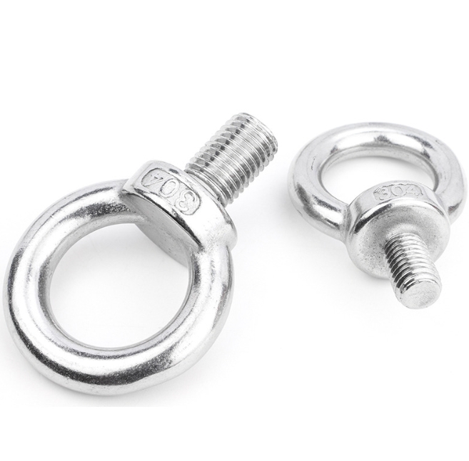 Factory Price SS304 SS316 Plain Eye Bolt Eye Screw 4