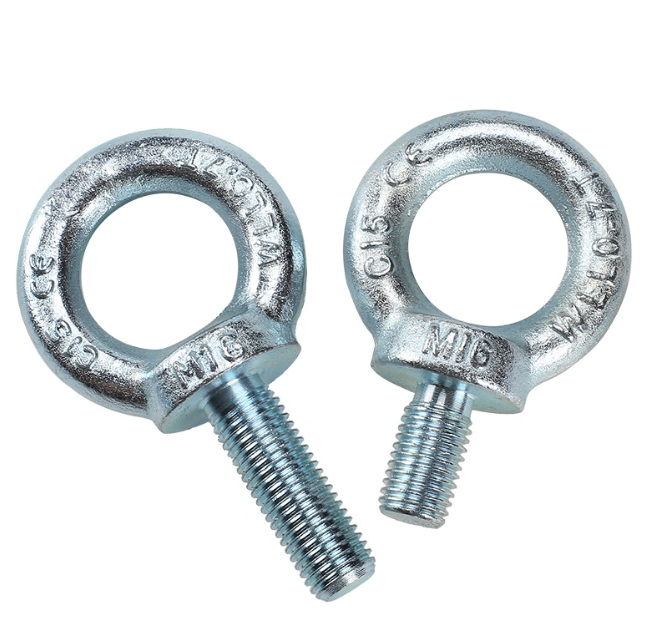 Heavy Duty ANSI B18.15 ASTM A489 A2-70 Blue Zinc Carbon Steel Lifting Eye Bolt Full Thread DIN580 2