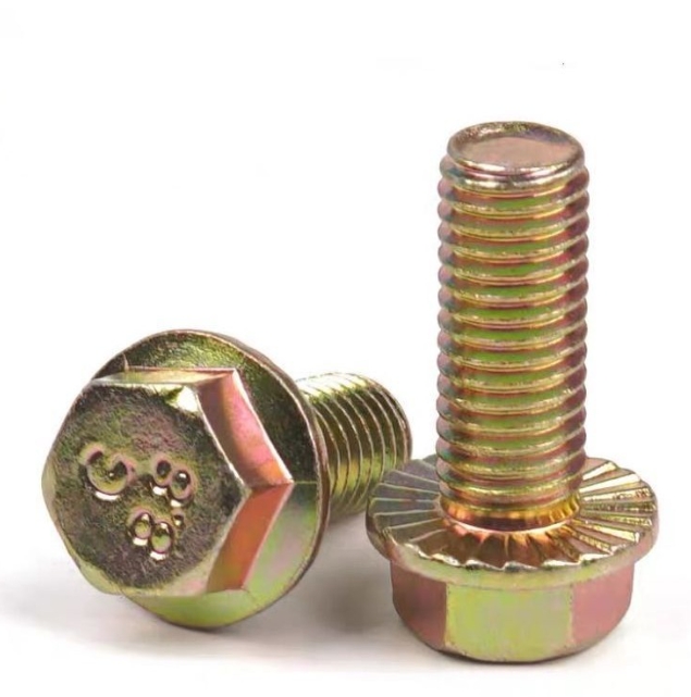 All Kinds of High Quality Carbon Steel Yellow Zinc Flange Bolt 2