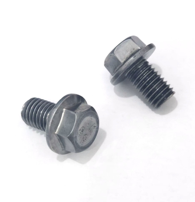 Customized Din 6921 M12 X 1.75 X 40mm Dacromet Coating Hex Flange Bolt Zinc Plated 1