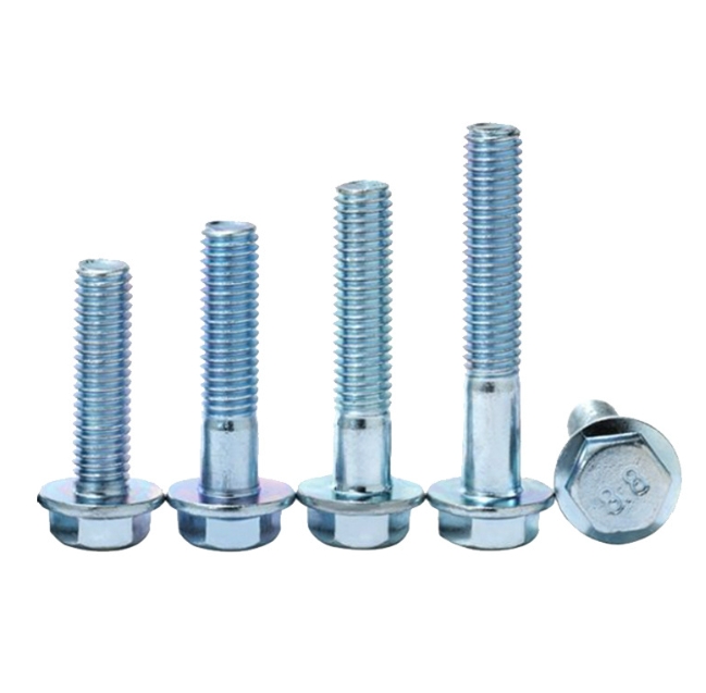 DIN6921 Wholesale Carbon Steel Zinc Blue Grade 8.8 Hex Flange Bolt M6 1