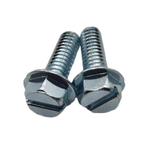 Factory customized zinc plated m2 m3 m4 m5 m6 hexagon bolt hex flange head slotted anti slip machine bolt 3