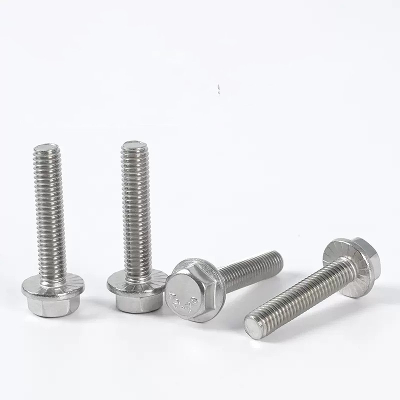 M6 M8 M10 M12 M14 M16 M20 stainless steel hex flange bolt a2 a4 flange hex head bolt din6921 hex flange bolt 1