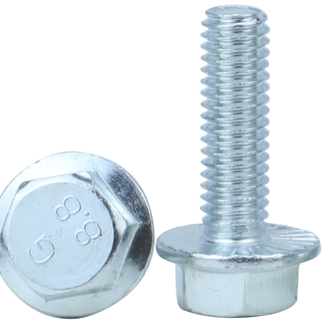 Manufacturing Carbon Steel Blue Zinc 8.8 10.9 12.9 Flange Bolt 1