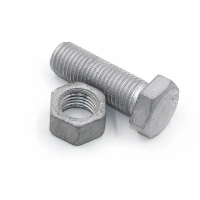 China Factory Directly Sells Carbon Steel HDG Hex Bolt Galvanized DIN933/931 Alloy Steel MS 3
