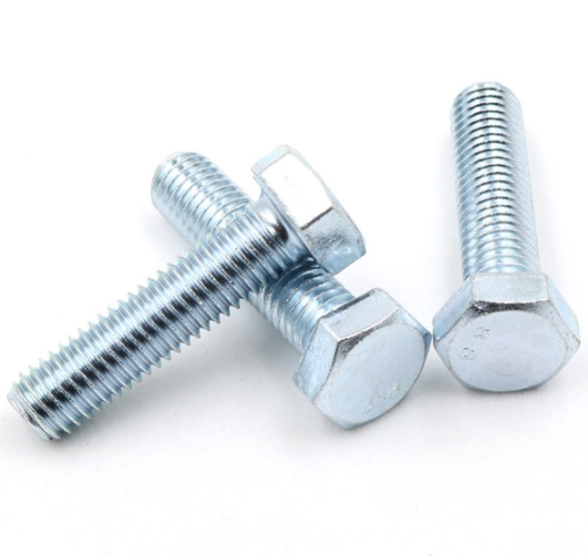 Hex Head Hexagon Bolt for Industrial Carbon Steel Blue Zinc Zinc Plated Available Samples 2