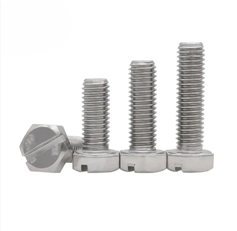 High quality stainless steel hex head bolts with slot on head M6 M8 M10 M12 Slot Head Hexgaon Bolts Allen Bolt 1