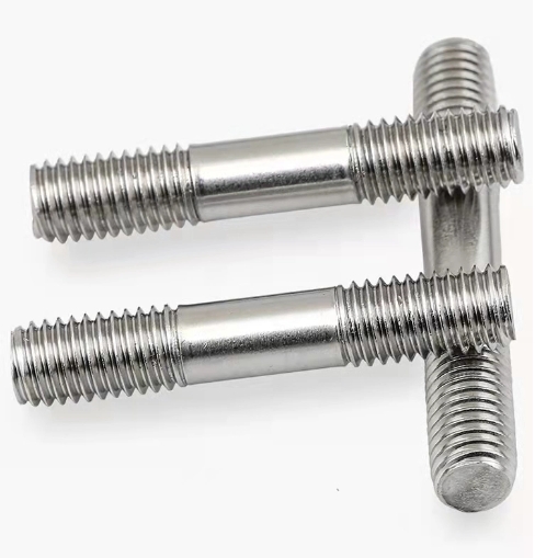Carbon Steel Double and Threaded Stud Teeth Rod Silver Screw Bolt 3