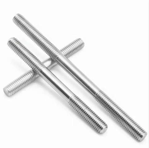 Carbon Steel Double Sided End Threaded Studs Rod Fastener Zinc Plated Two Way Dowel Screw For Wood Furniture 2
