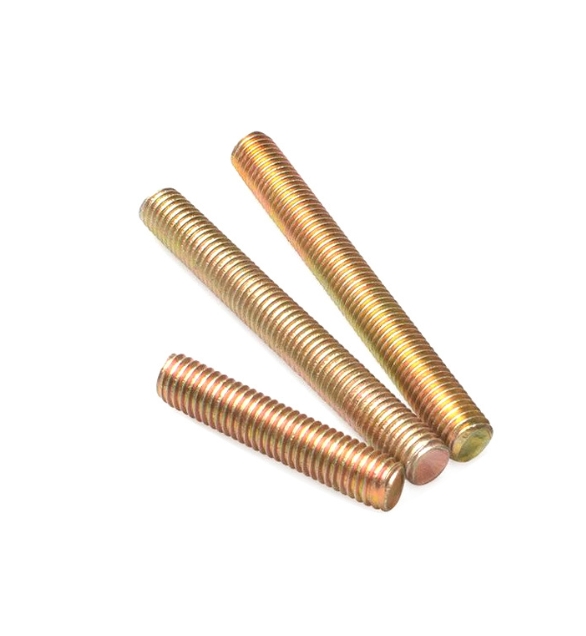 Yellow Zinc Plated Carbon Steel Threaded Rods – Fully Threaded DIN 975