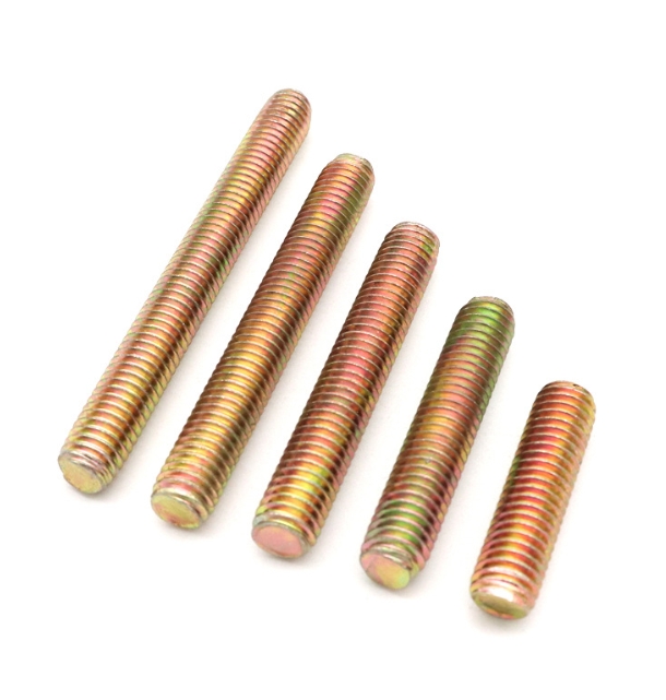 Zinc Plated Stud Bolt Thread Rod Screws with Decorative Rainbow Color 1