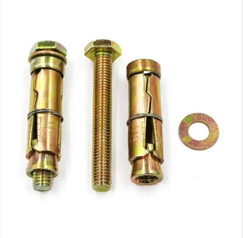 Carbon steel expansion bolt M6 M8 M10 M12 wedge anchor bolt 3pcs / 4 pcs shield fixed expansion rawl bolt 4