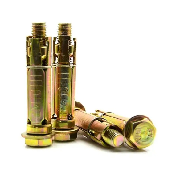 Fixing Bolts for Concrete Yellow Zinc Plated 3PCS 4PCS Fix Anchor Bolt