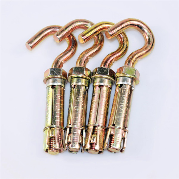 Yellow Zinc Plated 3PCS Expansion Hook Bolt 4