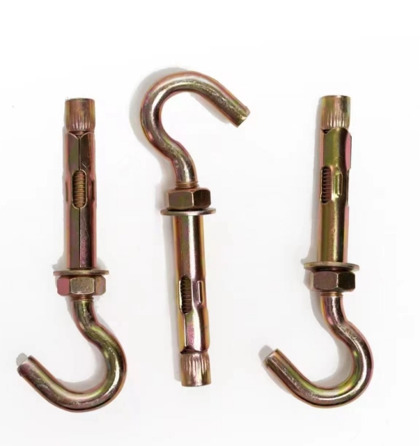 Concrete Sleeve Anchor Bolt M12x 60 G Type Sleeve Anchor Yellow Plated Fan Fixing J Type Hook Bolt Different Shape 1