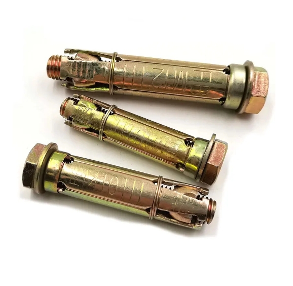 Carbon Steel Yellow Zinc Plated Galvanized Anti Skid Shark Fin Hit Sleeve Anchor with Hex Nut 2
