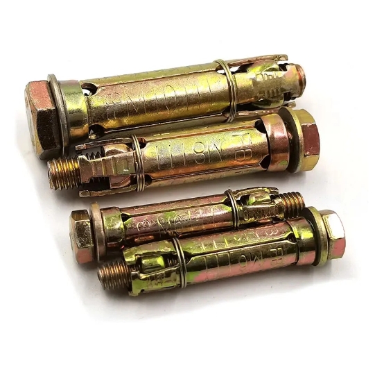 Carbon Steel Yellow Zinc Plated Galvanized Anti Skid Shark Fin Hit Sleeve Anchor with Hex Nut 3