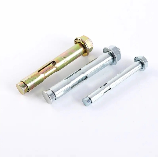 Carbon Steel Yellow Zinc Plated Galvanized Anti Skid Shark Fin Hit Sleeve Anchor with Hex Nut 4