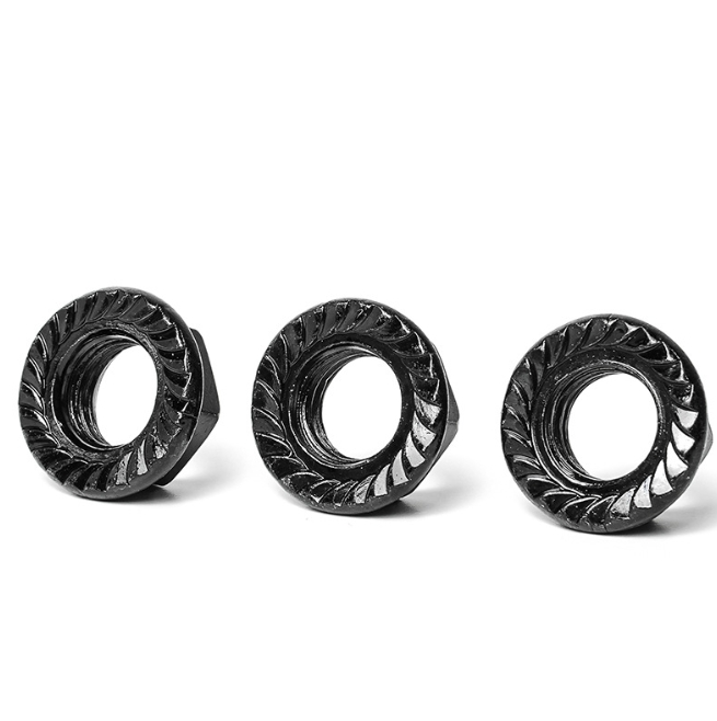 Carbon Steel Serrated Flange Nuts with Black Oxide Finish 1