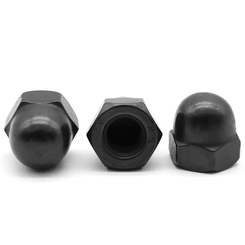 304 Stainless Steel Black Hex Domed Cap Nut 4