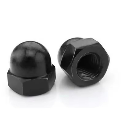 China Factory Wholesale Hex Dome Cap Nut Carbon Steel Black Oxide Hexagon Acorn Nuts Zinc Plated 1