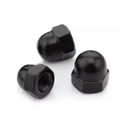 China Factory Wholesale Hex Dome Cap Nut Carbon Steel Black Oxide Hexagon Acorn Nuts Zinc Plated 3