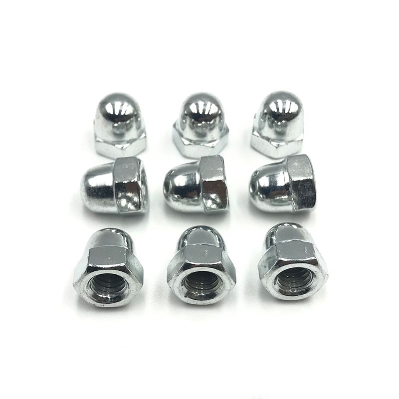 Grade 4.8 Zinc Plated Carbon Steel Hex Domed Cap Nut 1