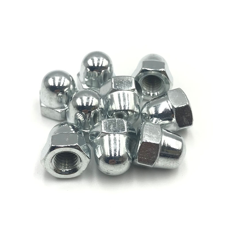 Grade 4.8 Zinc Plated Carbon Steel Hex Domed Cap Nut 2