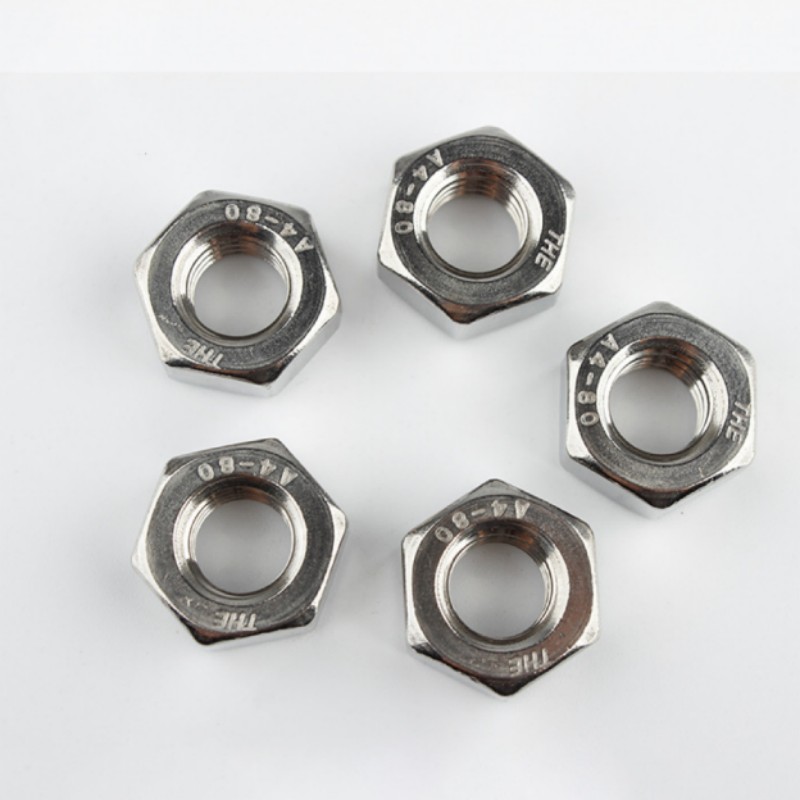 Stainless Steel 304/316 DIN 934 A2-70 A4-70 Hex Nut with Metric and Inch Hex Nut 4
