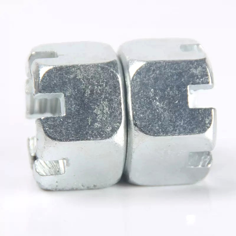 Grade 4.8 Zinc Plated Carbon Steel Hex Slotted Nut 1