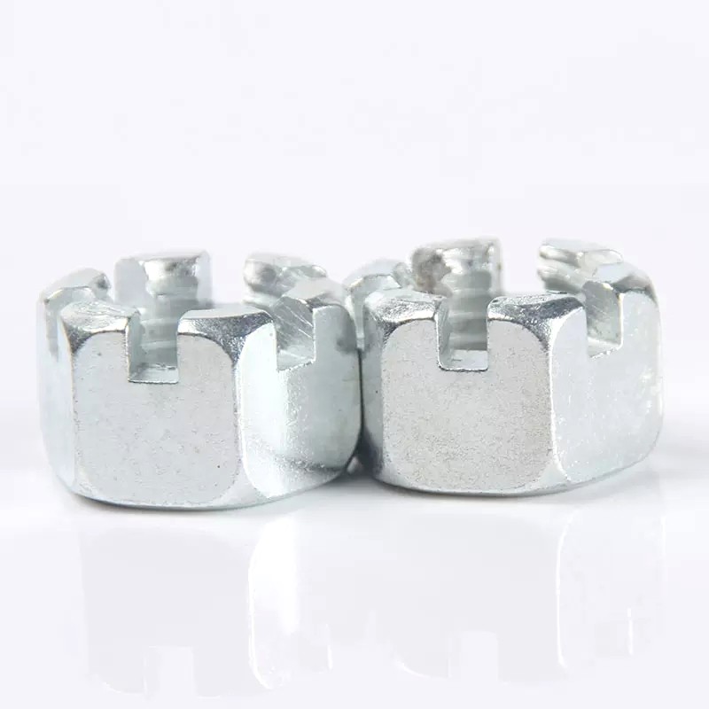 Grade 4.8 Zinc Plated Carbon Steel Hex Slotted Nut 2
