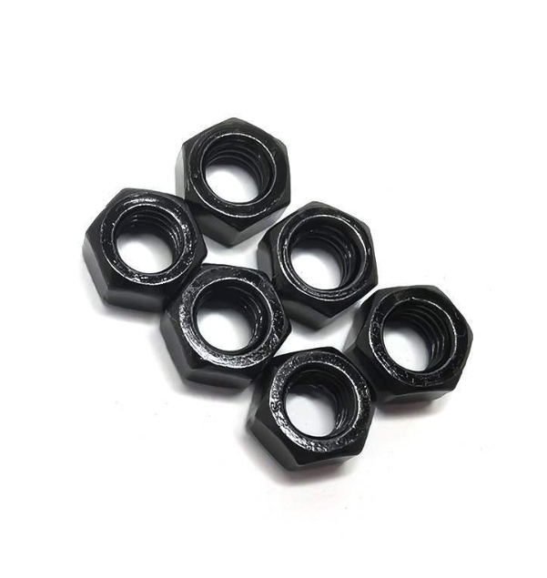 Black Oxide Coated Steel Nylock Nuts Vibration Proof Black Phosphated DIN982 3