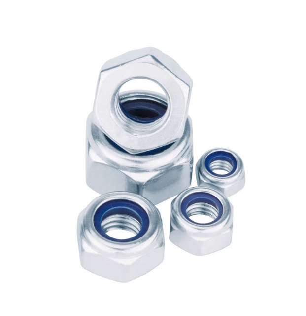 Corrosion Resistant Bright Zinc Plated Nylon Lock Nuts (White Passivation) 1