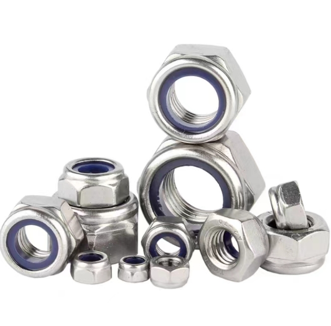 Factory Price Stainless Steel SS304 SS316 SS410 A2 A4 Plain DIN985/DIN982 Nylon Lock Nut 3