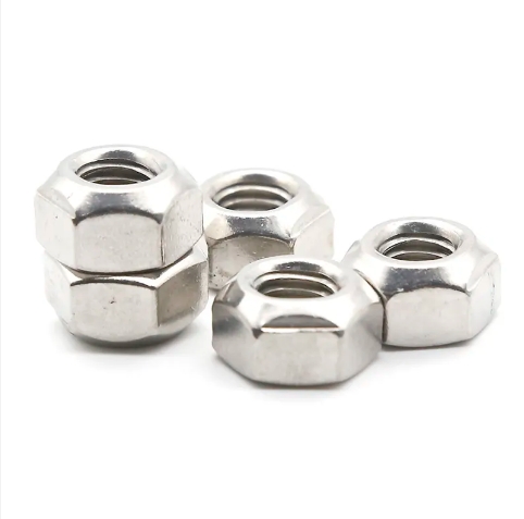 Metal Hex Nuts Lock Nuts Prevailing Torque Type DIN980V ISO7042 Stainless Steel SS304 Pressure Point Hexagon Nut