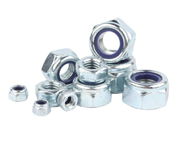 Reusable Lock Nuts with Enhanced Zinc Coating Blue-White 1