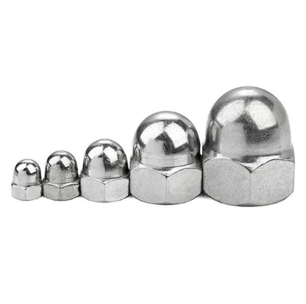 Safety Cap Nuts Stainless Steel Covers Exposed Threads Plain 1