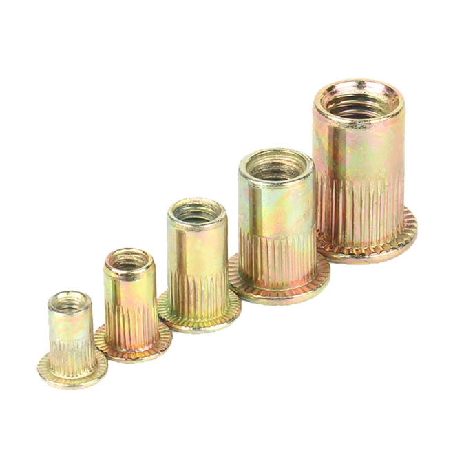 Manufacturer Carbon Steel Galvanized Rivet Nut Countersunk Head Color Zinc Plating Rivet Nut 3