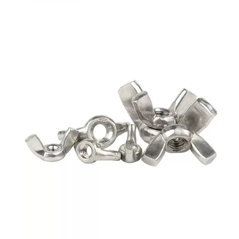 Stainless Steel SS304 316 316L A2 A4 70 80 ANSI AISI 304 316 Edged Square Wing Round Butterfly Wing Nut DIN314 DIN315 2