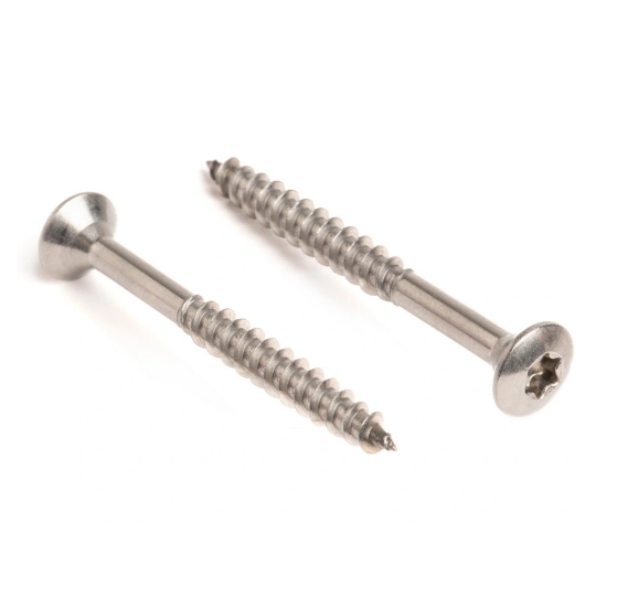 Made in China Fitting Fastener Stainless Steel Double Countersunk Head Pozi DIN7505 Flat Head Chipboard Screw Wood Screw 1