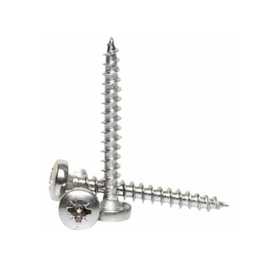 Made in China Fitting Fastener Stainless Steel Double Countersunk Head Pozi DIN7505 Flat Head Chipboard Screw Wood Screw 3
