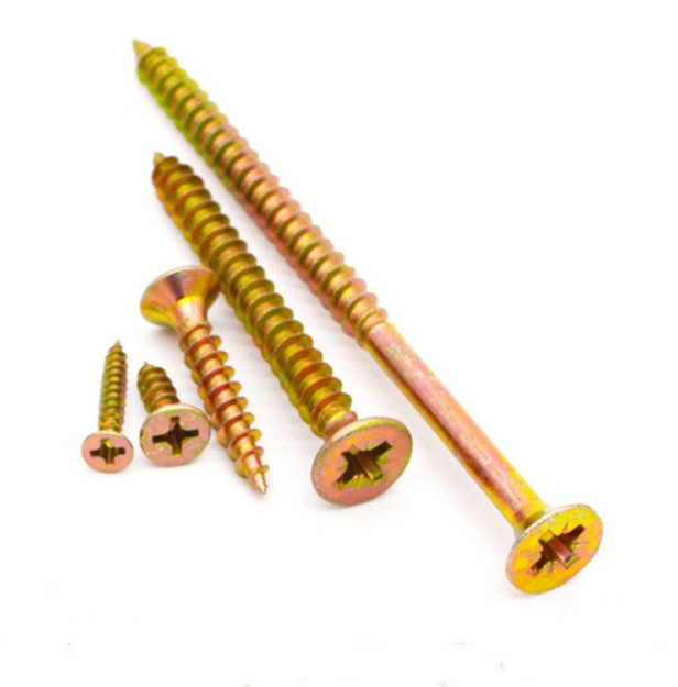Professional Fasteners Exporter Carbon Steel Yellow Zinc Chipboard Screw For Furniture 1