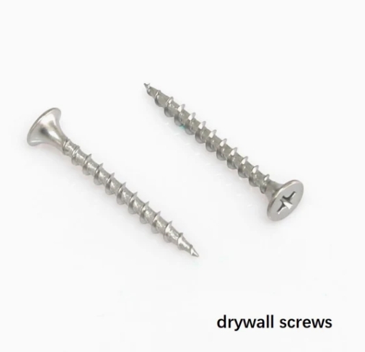 Stainless Steel Carbon Steel Bugle Head Drywall Screw Coarse Fine Thread with Black Phosphate Drywall Wood Screw 3