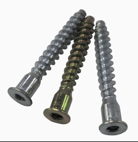 Zinc-Plated Countersunk Hex Socket Confirmat Screw for Furniture and Particleboard 1