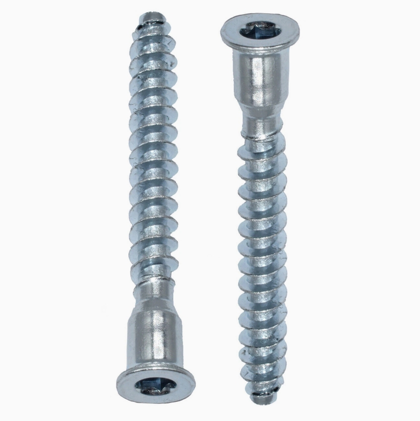 Zinc-Plated Countersunk Hex Socket Confirmat Screw for Furniture and Particleboard 2