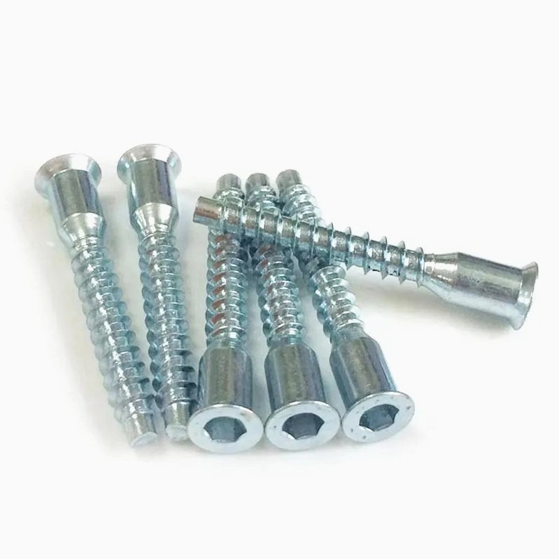 Zinc-Plated Countersunk Hex Socket Confirmat Screw for Furniture and Particleboard 4