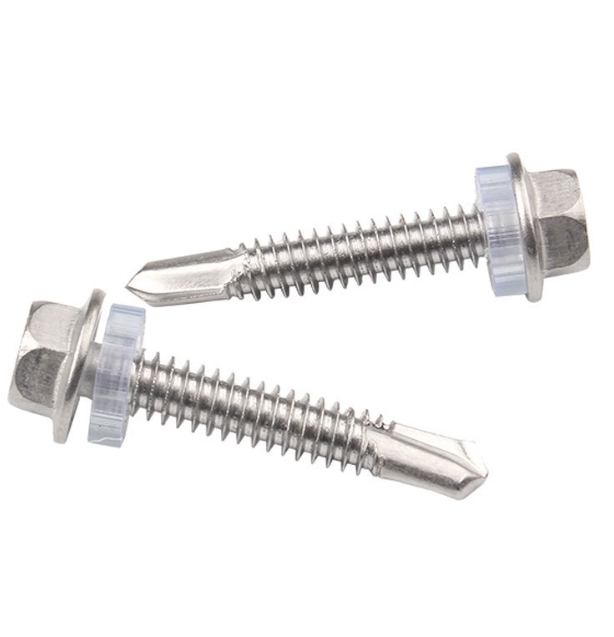 #10 Roofing Tek Screws With Rubber Washers Tornillos Hexagonal Hex Head Self Drilling Screws 2
