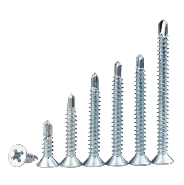 China Manufacturer Cement Board Use Non-slip Countersunk Head CSK Self Drilling Screws With Ears or With Wing 3